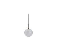 Suspension en métal blanc avec abat-jour en verre nervuré, E27, 1 ampoule - House Doctor, Halda - 25x25x38 cm