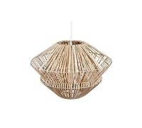 Suspension en rotin coloris beige - Dim : H30 x D45 cm