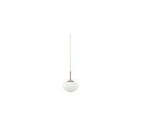 Suspension en verre blanc, E14, 1 ampoule, fait main, structure métal - House Doctor, Opal - 22xP22x17 cm