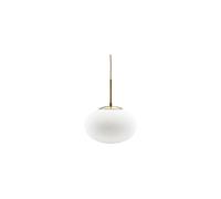 Suspension en verre blanc et métal doré, E27, 1 ampoule, ronde - House Doctor, Opal - Ø30x35 cm