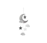 Suspension Enfant Lune 43cm Gris