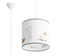 Suspension enfant ronde chats Ø30 cm E27 15W multicolore