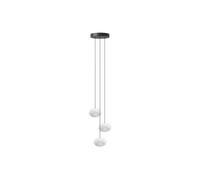 Suspension Eos avec Rosette et cluster 3 Mini Nano Blanc