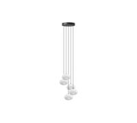 Suspension Eos avec Rosette et cluster 5 Mini Nano Blanc