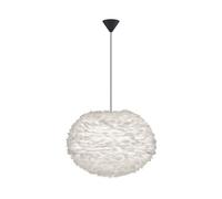 Suspension Eos, Grand , Blanc , avec Rosette Conique Noir