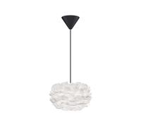 Suspension Eos Micro Blanc avec Rosette Conique Noir