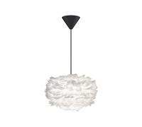 Suspension Eos Mini Blanc avec Rosette Conique Noir