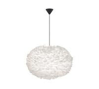 Suspension Eos XL Blanc avec Rosette Conique Noir
