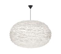 Suspension Eos XXL Blanc avec Rosette Conique Noir