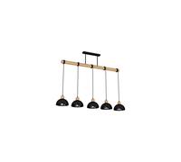 Suspension ERIK noir/bois 5xE27 MLP7227