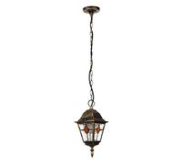 Suspension extérieure en aluminium et verre couleur cuivre antique, IP44, pour jardin et terrasse, L:15 cm, E27, SALZBURG