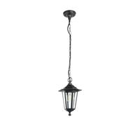 Eglo Suspension extérieure LATERNA 4 – style flamme E27 IP44 en fonte d'aluminium et verre, noir
