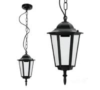 Suspension extérieure noire chaîne E27 IP54 Kobi jardin