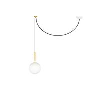 Suspension - FARO BARCELONA - MINE - Métal/Bois/Verre - Blanc - Ø18,5 cm