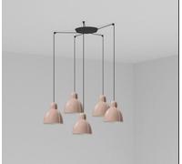 Suspension FARO VENICE à 5 ampoules, rose