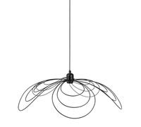 Ostaria Suspension Margaux – fil de métal en forme de pétale Ø70 cm – douille E27 – Noir