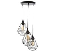 Suspension filaire ""Kaore"" métal noir D25cm - Atmosphera Créateur d'intérieur