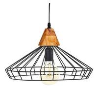 Suspension filaire ""Ben"" métal noir D38cm - Atmosphera Créateur d'intérieur