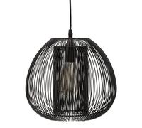 Suspension filaire ""Noda"" métal noir D28cm - Atmosphera Créateur d'intérieur