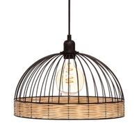 Suspension filaire ""Suwa"" métal & rotin Diamètre 35 cm Atmosphera