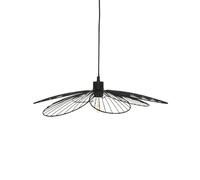 Suspension fleur en métal - Diam 57 cm - Noir