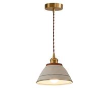 Suspension Florale En Céramique 7,09 Pouces, Lustre Suspendu Cuit Au Four Avec Rosace Dorée Et Câble Torsadé, Abat-Jour En Forme de Cloche, Lampe Suspendue Pour Cuisine, Salle À Manger, Bar, Comptoir