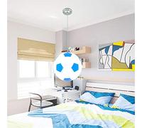 Suspension Football Enfant Fil Lustre Chambre Garçon Luminaire Boule E27 Diamètre 25cm Foot