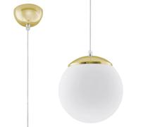 Suspension FRANCO 20 laiton verre blanc Pure Lume E27