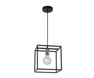 Suspension géométrique noire/cuivre Arthur Lucide 1xE27