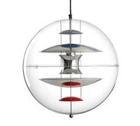 Suspension Globe Verpan Ø50 Chrome/ Rouge/ Bleu
