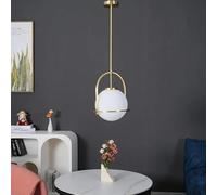Suspension Globe Nordique en Verre, luminaire Suspendu pour îlot de Cuisine ou Salle à Manger (lumière Froide)