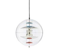 Suspension Globe Verpan Ø40 Chrome/ Rouge/ Bleu