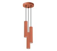 Suspension GRAVIO Pure Lume rouge ocre noir Ø20 3xGU10