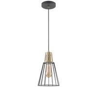 Suspension GTV KALIOPE, plafonnier, 8068, AC220-240V, 50/60Hz, 1*E27, max. 40W, IP20, diamètre 18cm, simple noir/or