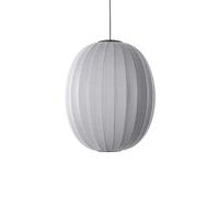 Suspension Haute/ovale Knit-Wit Ø65 Argent LED, Made By Hand