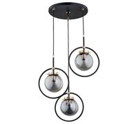 Suspension industrielle AKIRA 3xE14 Ø40 noir/or Alfa