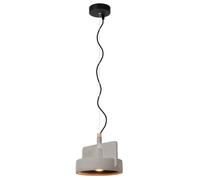 Suspension industrielle en béton gris/noir 1x E27 40W, hauteur réglable, style loft