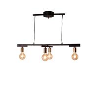 Suspension industrielle noire 4xE27 Zeona By Rydéns