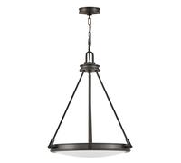 Suspension industrielle noire Ø54 4xE14 Collier Hinkley