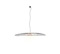 Suspension industrielle noire et dorée, abat-jour filaire 1x E27, 10 W LAURIS