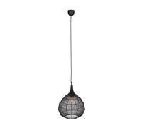 Suspension industrielle noire métal Ø42 E27 Trio Soraya