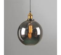 Suspension Industrielle Vintage, Abat-Jour en Verre Gris Fumé Créatif Suspension Lustre Plafonnier pour Loft, Restaurant, Couloir, Café, Bar