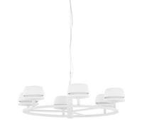 Suspension Italux Miranda LED 6L Ø50 blanche 3000K