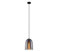 Suspension Italux Tabby moderne noire verre acier E27