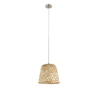 Suspension KIRKCOLM E27 1X60W en acier nickel mat D300mm