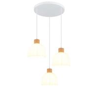 Suspension Lampe à suspendre Plafonnier Métal blanc Verre Hauteur réglable D 130 cm