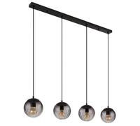 Suspension Lampe à suspendre Plafonnier Salle à manger Verre Couleur fumée 4-flammes