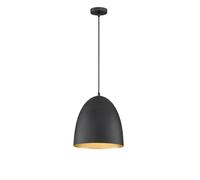 Suspension lampe à suspension lampe de salon lampe de salle à manger plafonnier, métal noir doré, 1x E27, H 140 cm