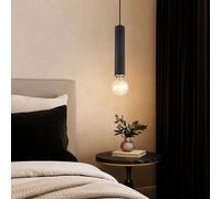 Suspension Lampe De Salle À Manger Lampe De Cuisine E27 Bois Noir Métal