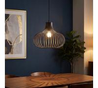 Suspension Lampe De Salle À Manger Métal Tissé Lampe De Cuisine Rouille 150 Cm